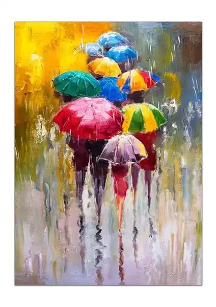 İdeasol Renkli Şemsiyeler ve Özverler Çiçek Kanvas Tablo Karşılaştırması