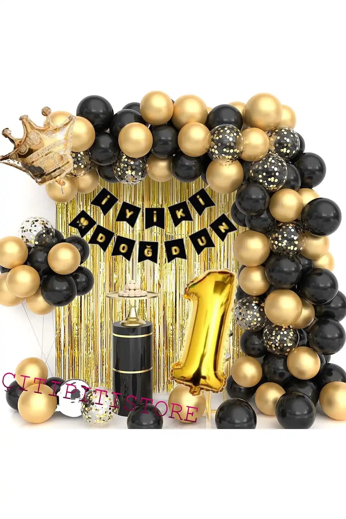 Kral Taçlı 1 Yaş Doğum Günü Ekonomik Setiyle Unutulmaz Kutlamalar Yapın