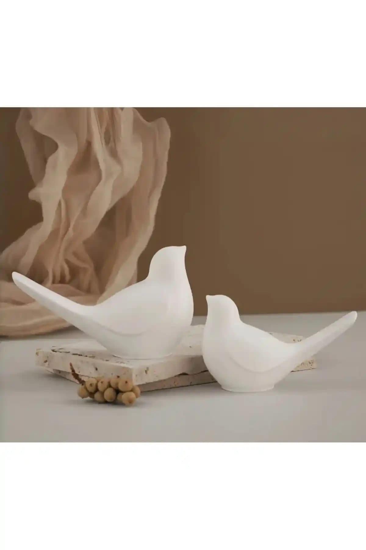 Minima Art Studio Decorative Bird Figurine Set: Modern Home Accessory
