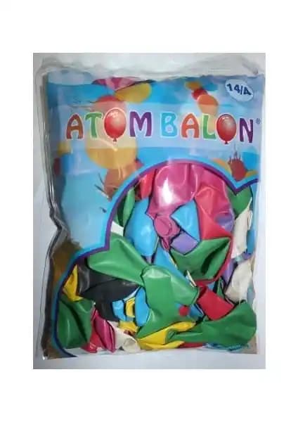 Atom Balon 100 Adet 14/A Renkli ve Dayanıklı Balonlar ile Eğlence Dolu Anlar