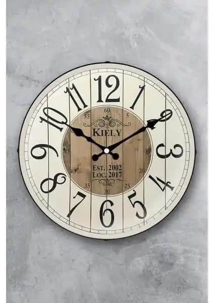 Emores 36 cm Bombe Cam Dekoratif Duvar Saati Sessiz Mekanizma ile Modern İç Mekanlara Şıklık Katın