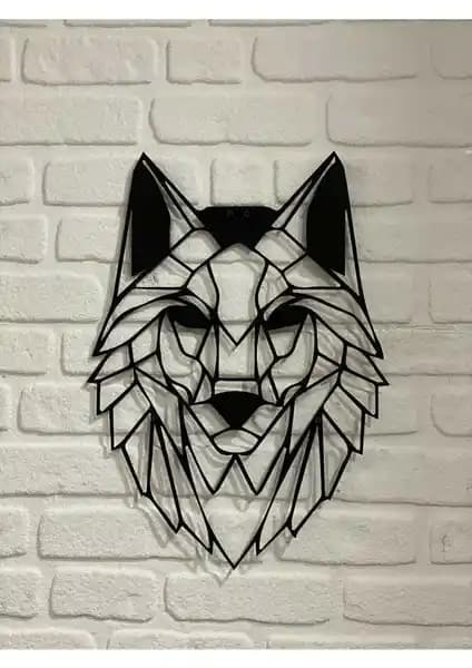 Evdeucuz Ahşap Kurt Kafası Duvar Dekoru - Modern ve Dayanıklı Ahşap Tasarım