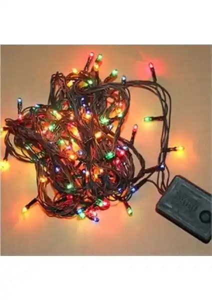 Hediye Mania Yılbaşı Çam Ağacı Işığı 100 LED Renkli Kumandalı Dekorasyon Ürünü