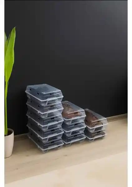 Mano Şeffaf Erkek Ayakkabı Kutusu 10'lu Paket: Pratik ve Fonksiyonel Depolama Çözümü