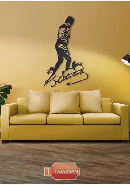 Tasagram Atatürk Kocatepe İmzalı Metal Tablo Modern ve Dayanıklı Dekorasyon Parçası