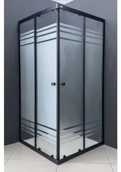 Durul Duşakabin Kare Siyah Desenli Cam Modern Banyo Çözümü ve Özellikleri