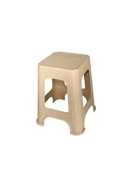 Elif Plastik Rattan Tabure Büyük Boy Sarı: Dayanıklı ve Modern Oturma Çözümü