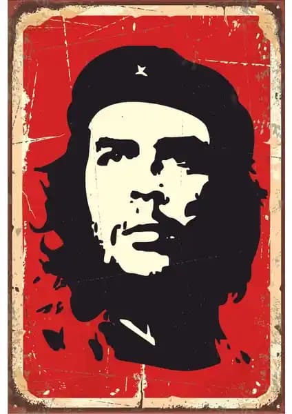Hayat Poster Ernesto Che Guevara Vintage MDF Duvar Dekoru 20x30 cm