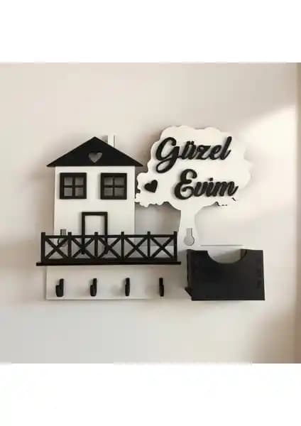 Vera Atölye Güzel Evim Anahtarlık Askısı ile Giriş Alanlarınızı Şık ve Fonksiyonel Hale Getirin