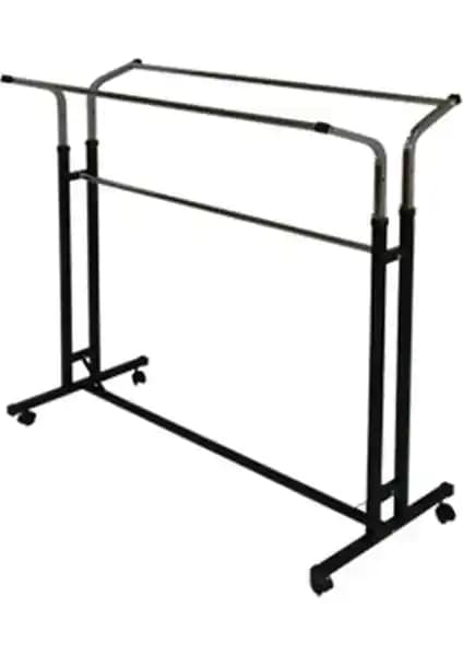 Vitrin Raf Tekerlekli Çift Taraflı Stand Askılık Modern Tasarım ve Fonksiyonellik