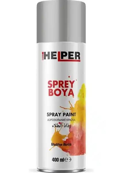 Helper Ral 9006 Metalik Gri Sprey Boya 400ML - Yüksek Kapatıcılık ve Hızlı Kuruma Özelliği