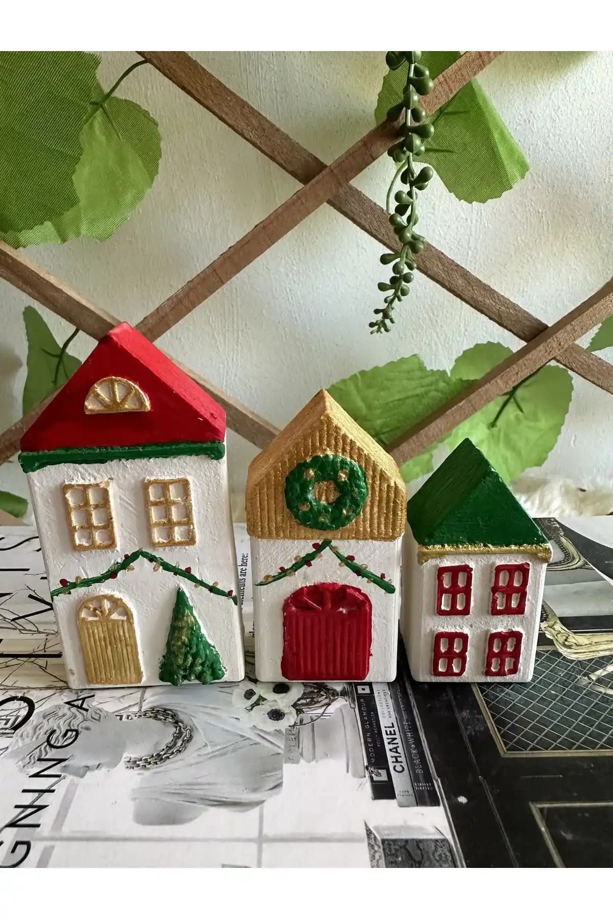 Evdeki Atölyem 3'lü Dekoratif Yılbaşı Biblo Setinin Özellikleri