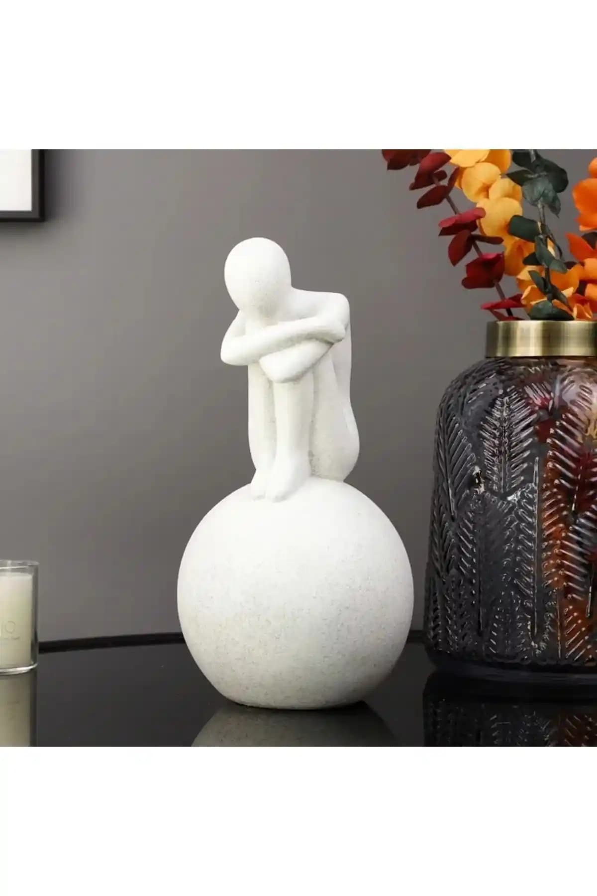 Evion Iskandinav Soyut İnsansı Biblo: Modern Ev Dekoru İçin