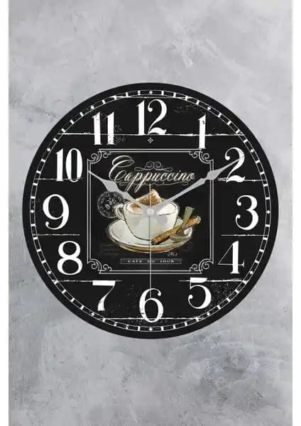 Emores 25 cm Dekoratif Plastik Cam Bombeli Mutfak Duvar Saati - Modern ve Şık Tasarım