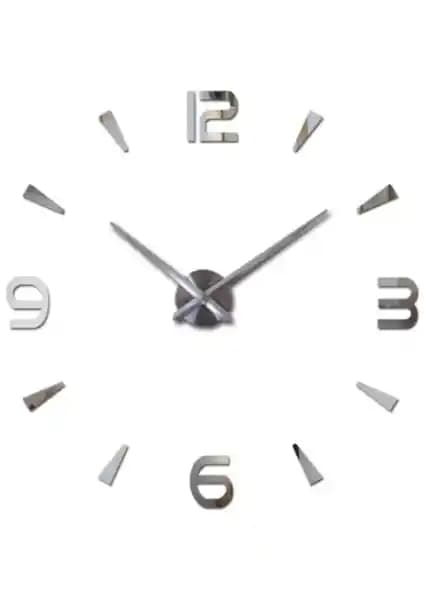 Otantik 3D Dekoratif Büyük Boy Duvar Saati Modern ve Şık Tasarım Özellikleri